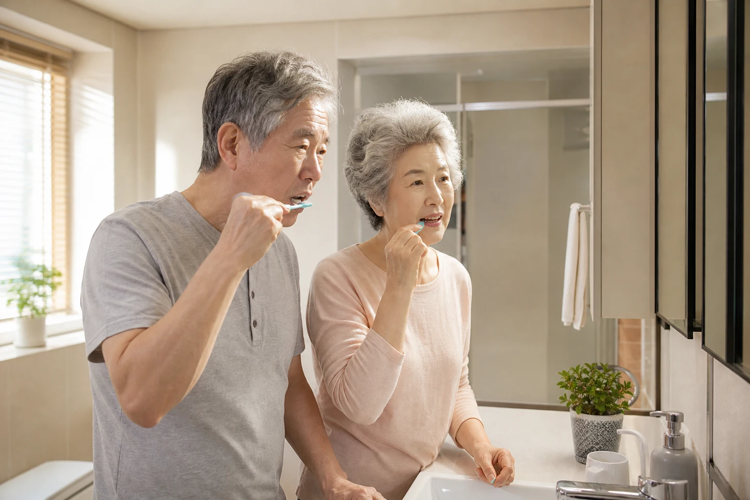 임플란트 통증 판단 기준을 살펴보는 장면